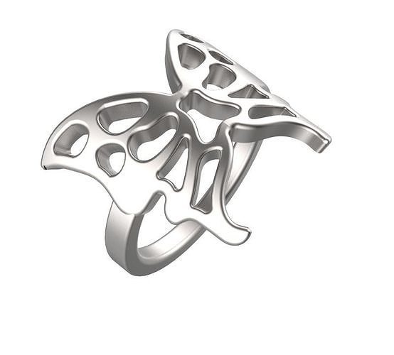 Butterfly Dress Ring 3D print model