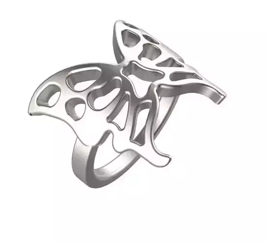 Butterfly Dress Ring 3D print model