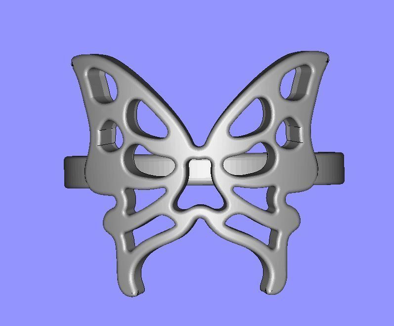 Butterfly Dress Ring 3D print model_9