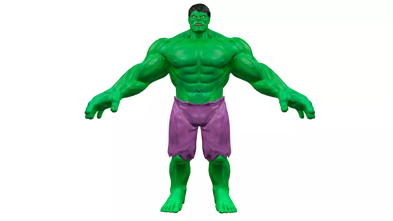 Hulk Low Poly Low-poly 3D model