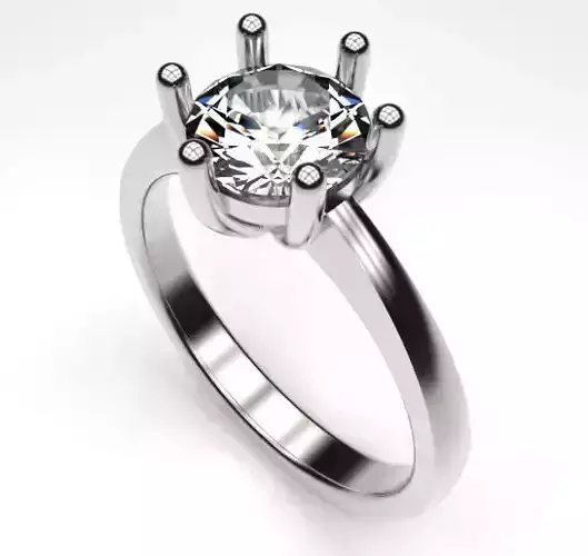 Classic 6 Claw Solitaire Ring