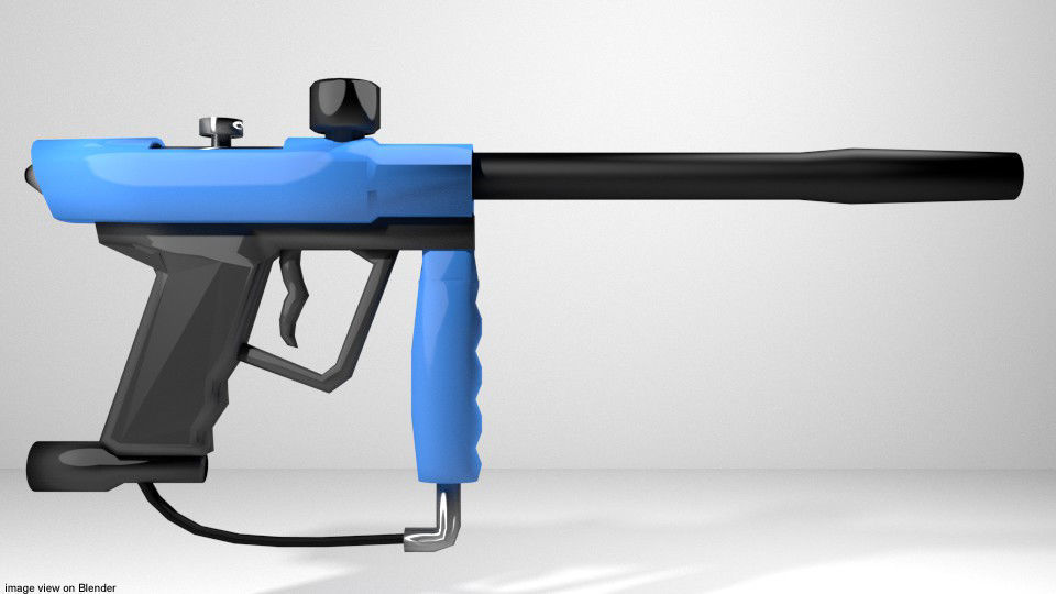 Paintball Marker Speedball Type 1 3D model CGTrader