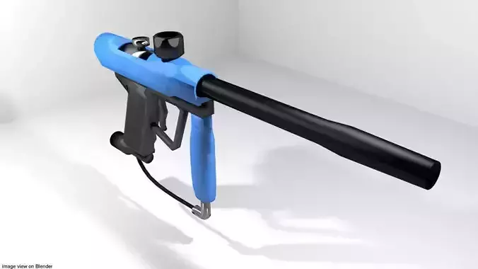 Paintball Marker - Speedball Type 1 3D model