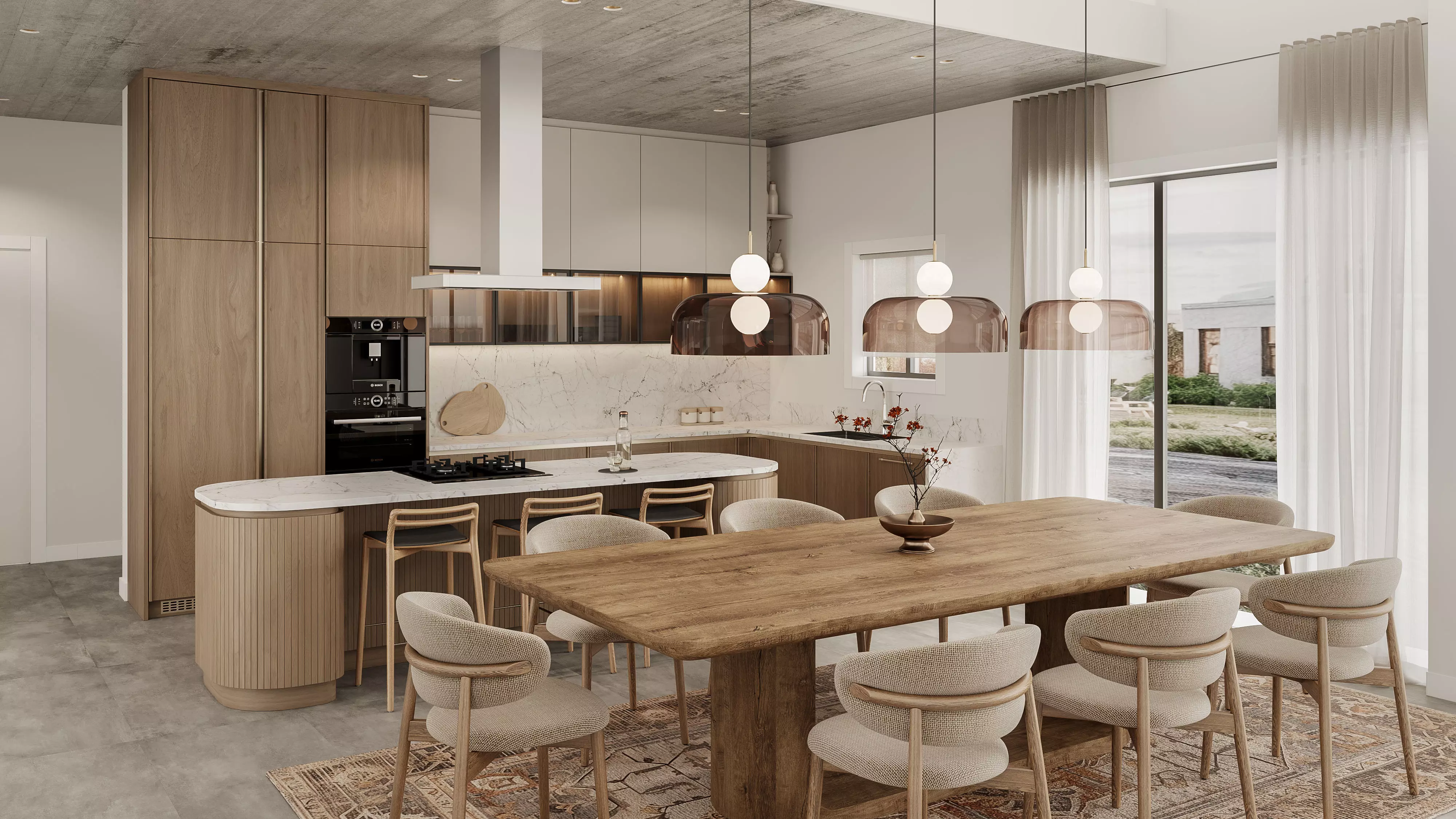Modern Kitchen Interior Scene 3D model