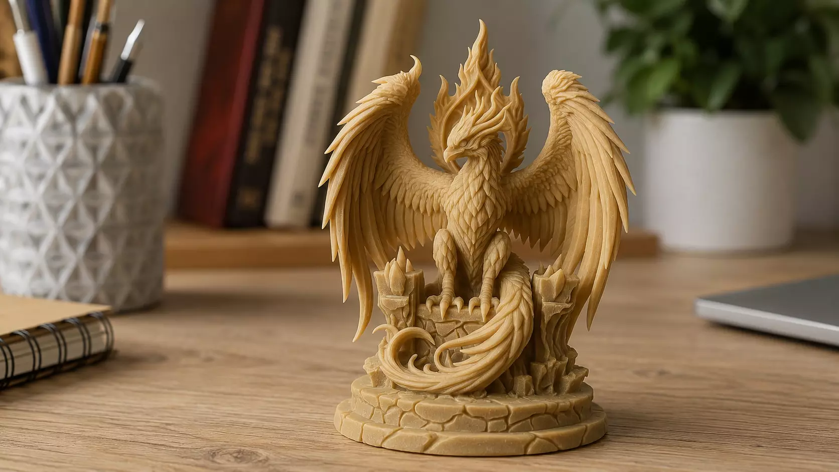 Phoenix Throne Collectible Statue Fantasy Miniature 3D print model