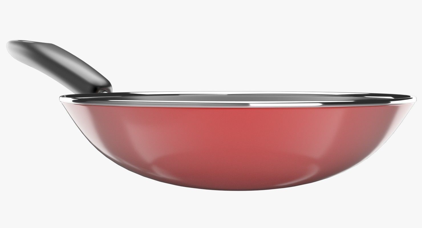 Pan 2 frying with handle 3D model_1
