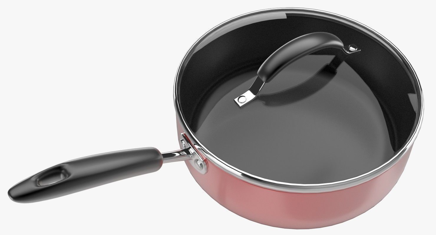 Pot 1 3D saucepan with handle 3D model_3