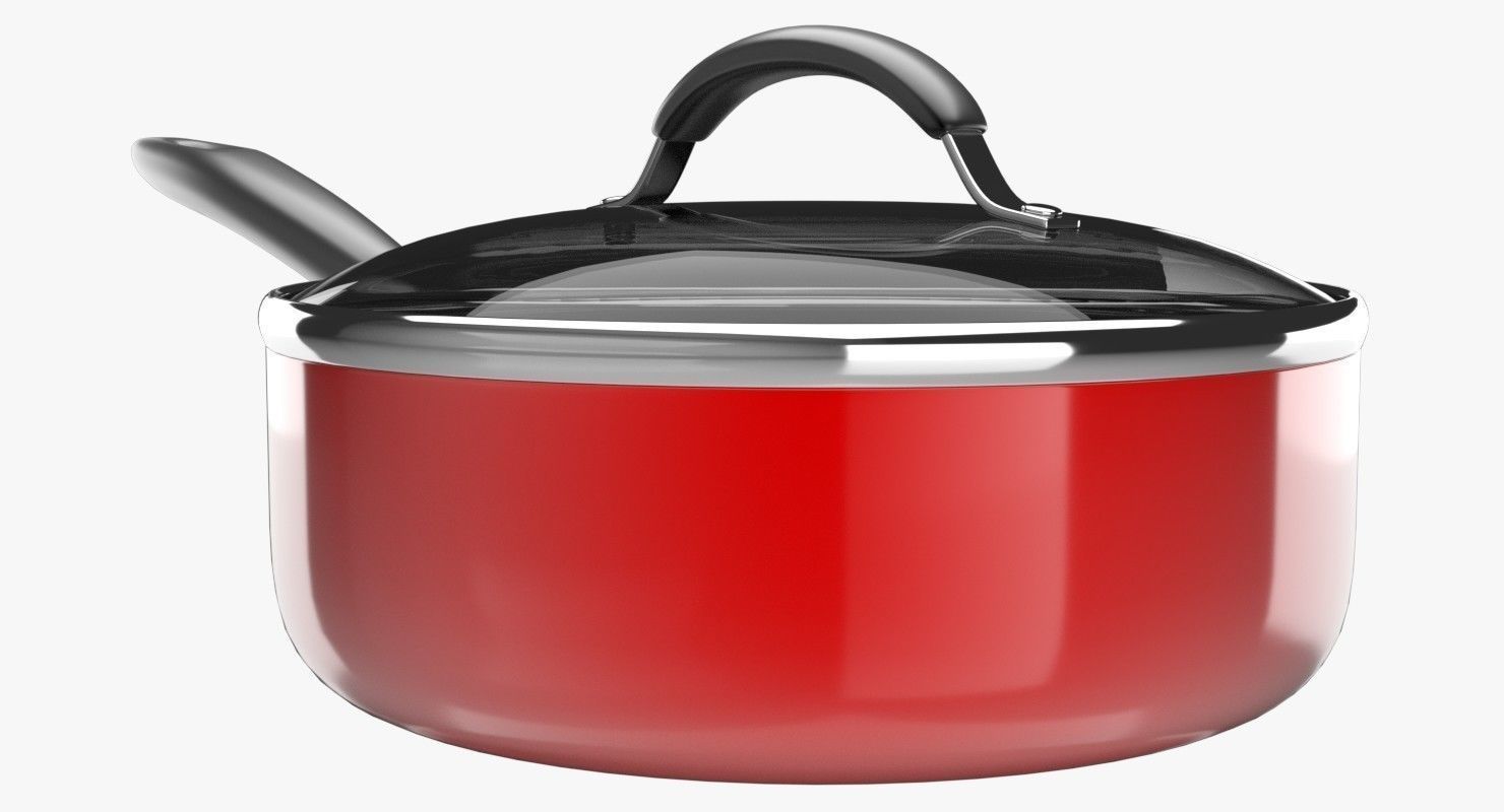 Pot 1 3D saucepan with handle 3D model_1