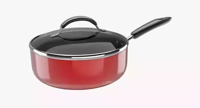 Pot 1 3D saucepan with handle