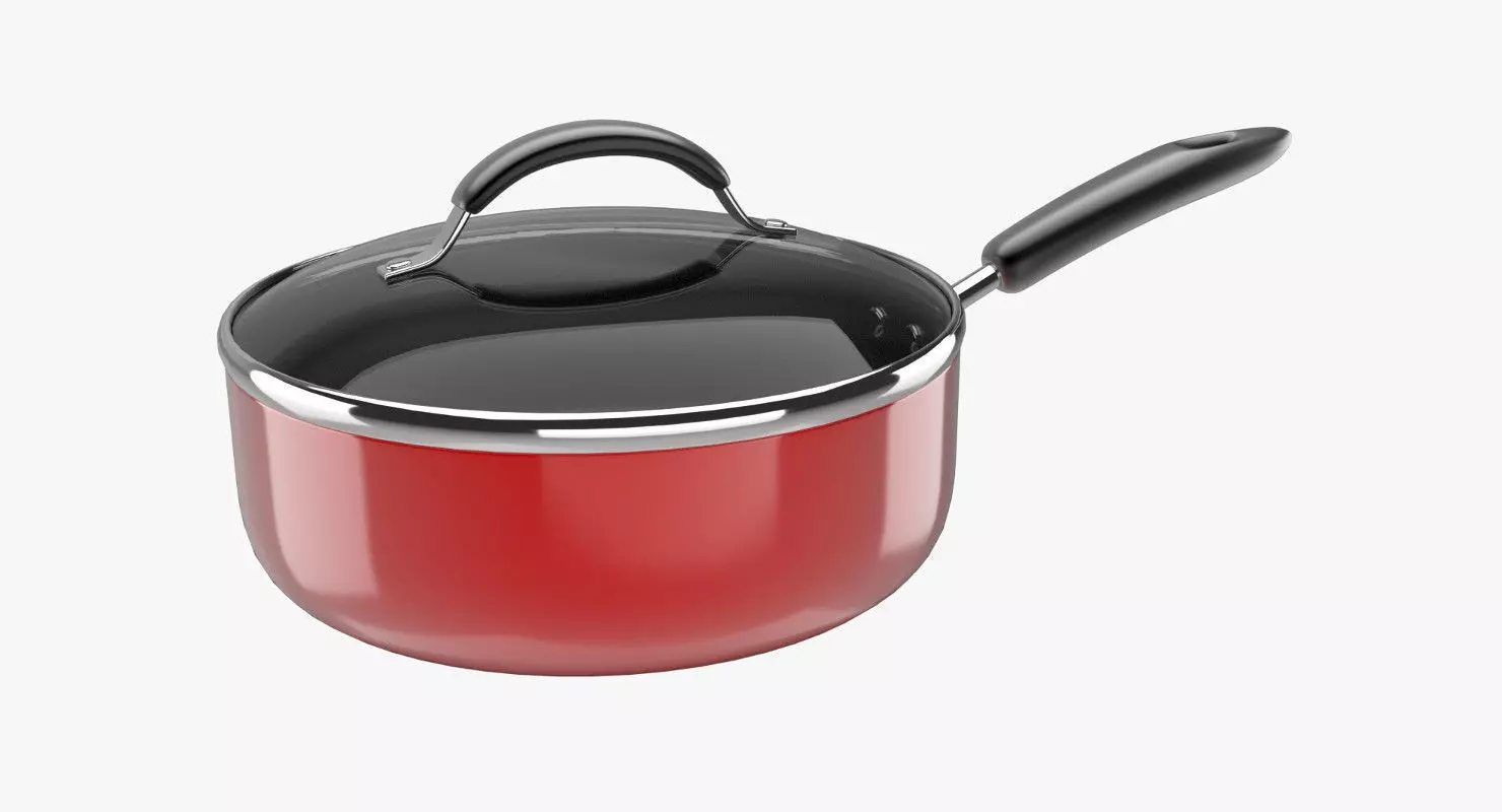 Pot 1 3D saucepan with handle 3D model_0