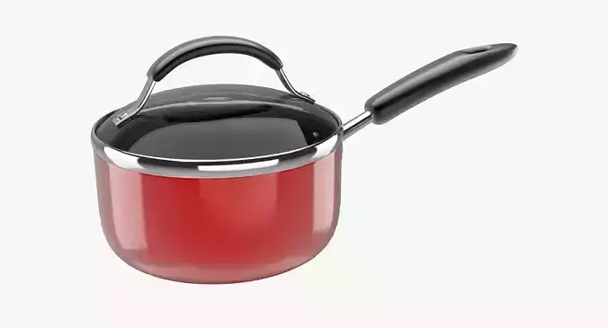 Pot 3 3D saucepan with handle
