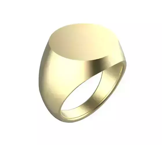 16mm - 17mm Gents Round Top Signet Ring