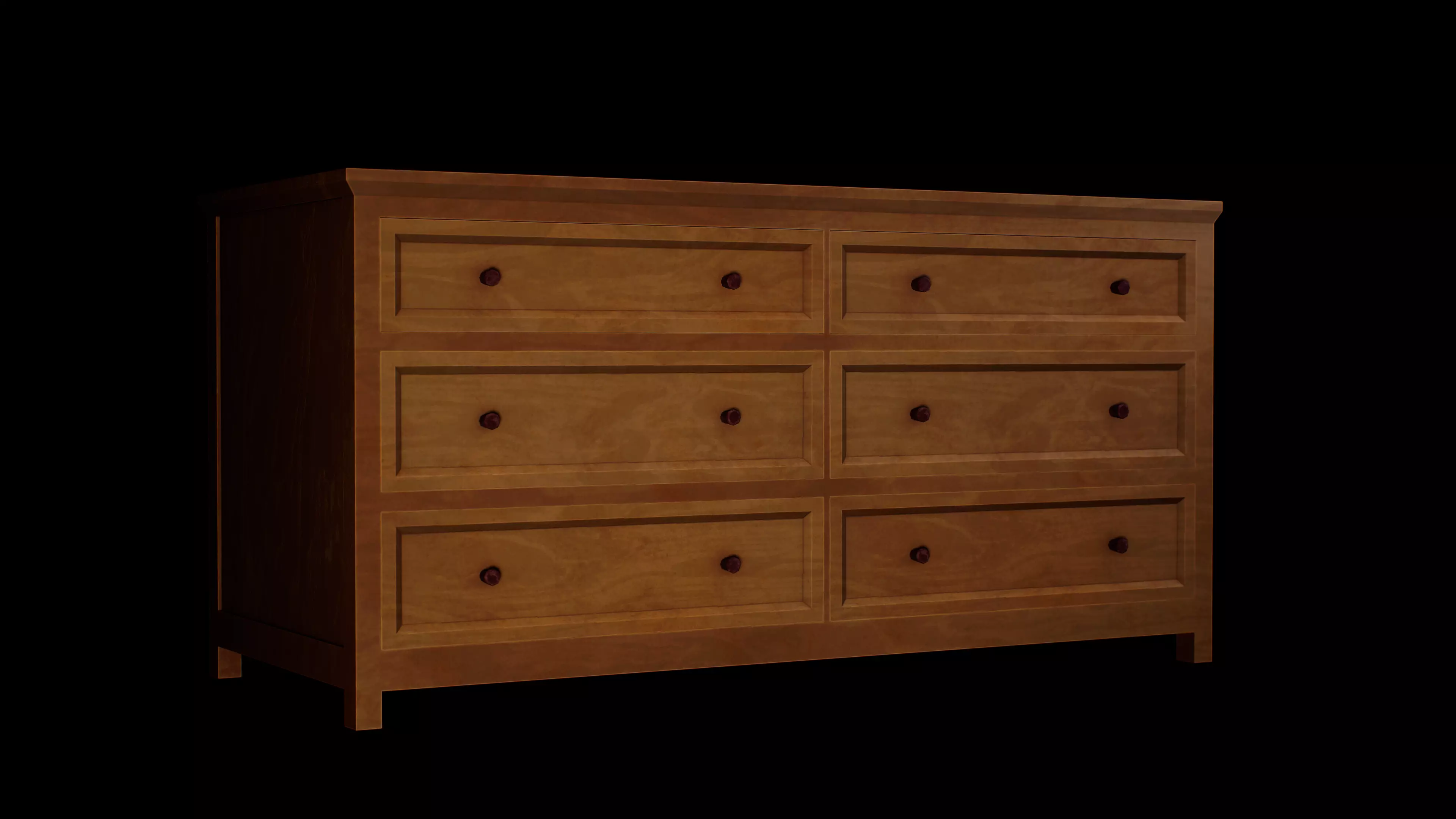 Classic Dresser-Game Ready Low-poly 3D model