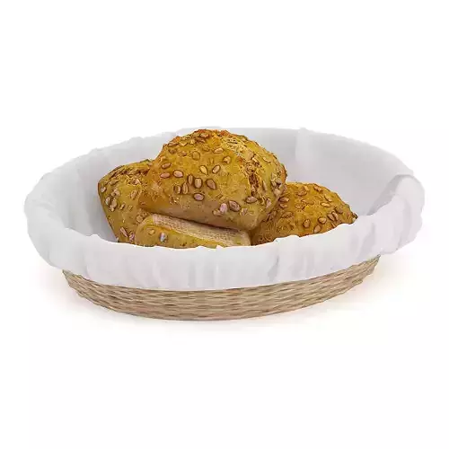 Dark Buns in Wicker Basket