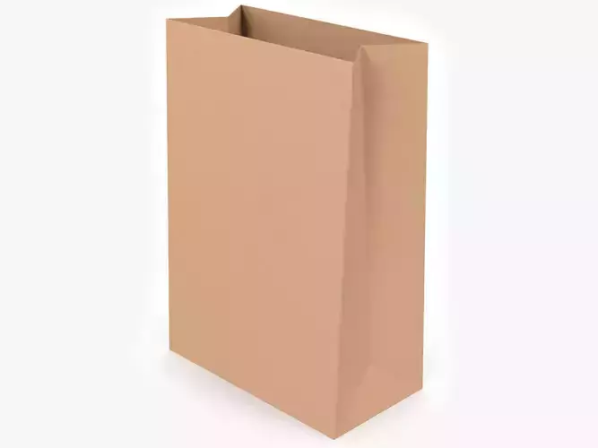 Paper Bag 2 Low-poly 3D model