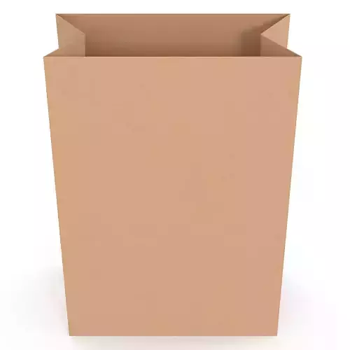 Paper Bag 2 Low-poly 3D model 5