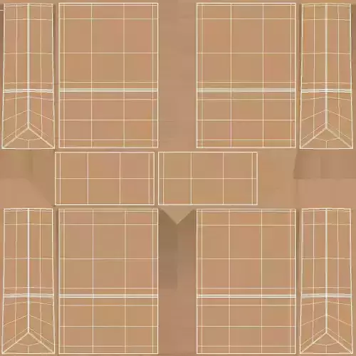 Paper Bag 2 Low-poly 3D model 7