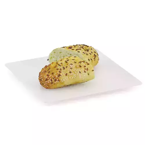 Sliced Bun with Sesame Seeds