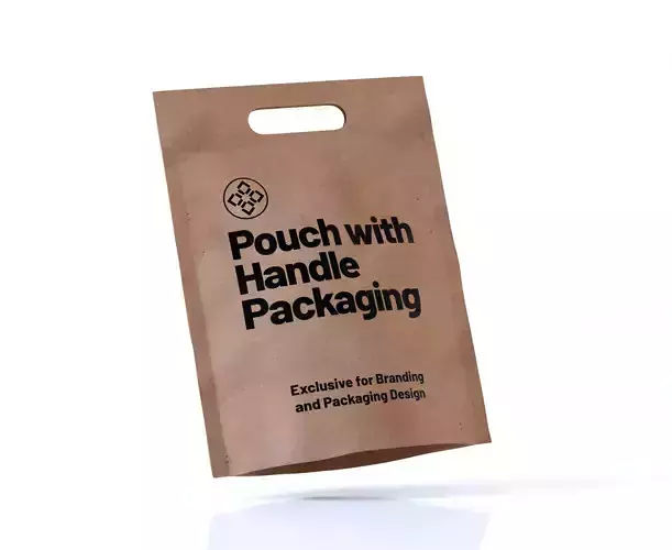 Pouch with Handle Packaging 3D model 3