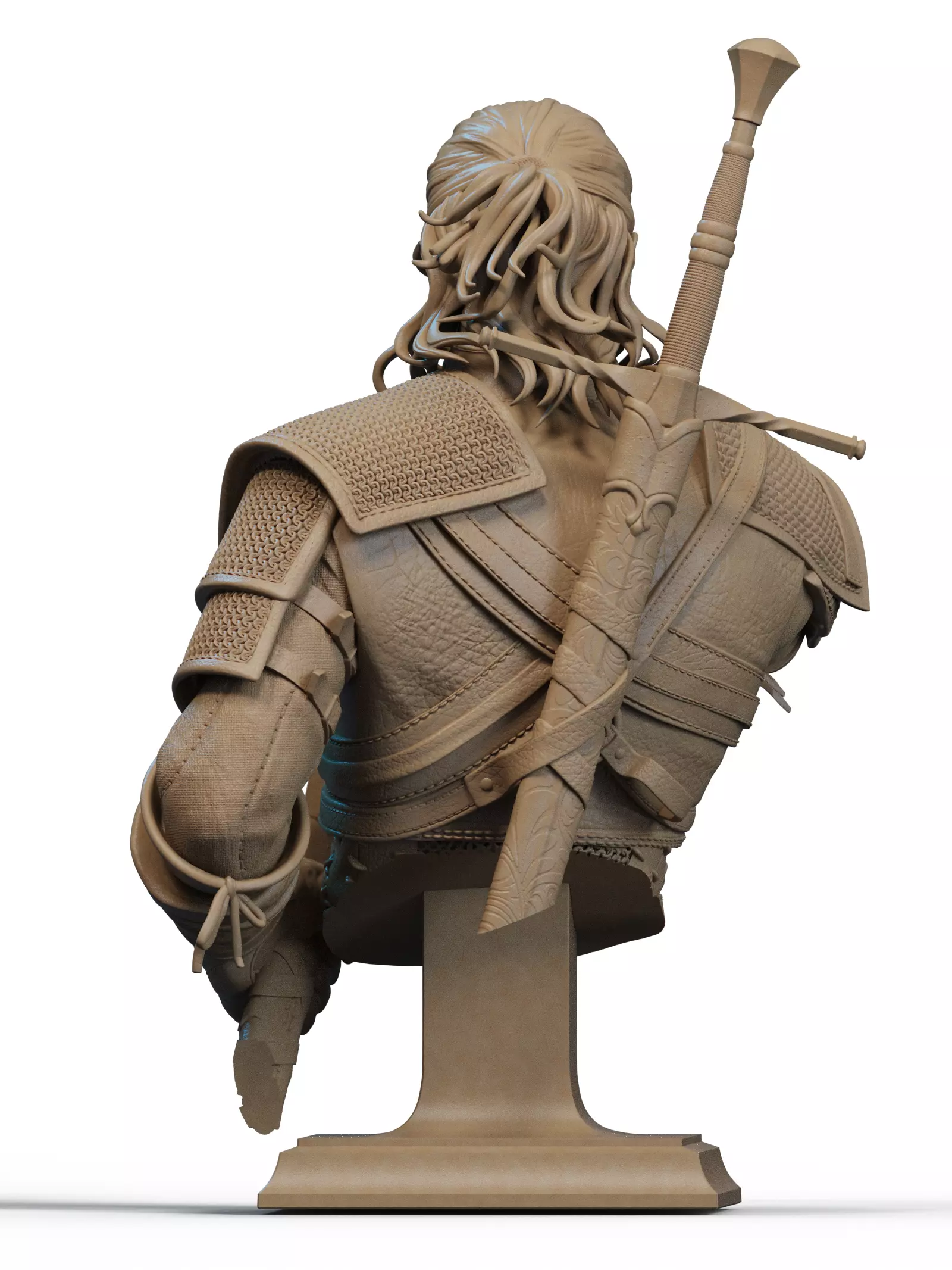 Geralt Bust 3D Print 3D print model