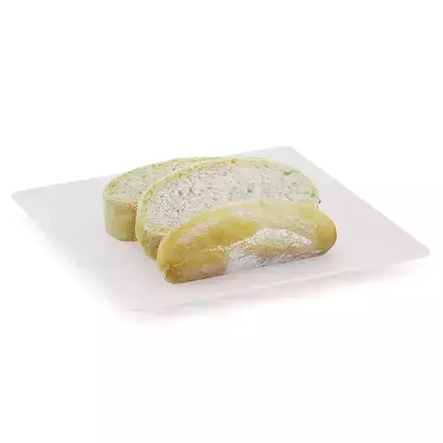 Sliced Bread on White Plate