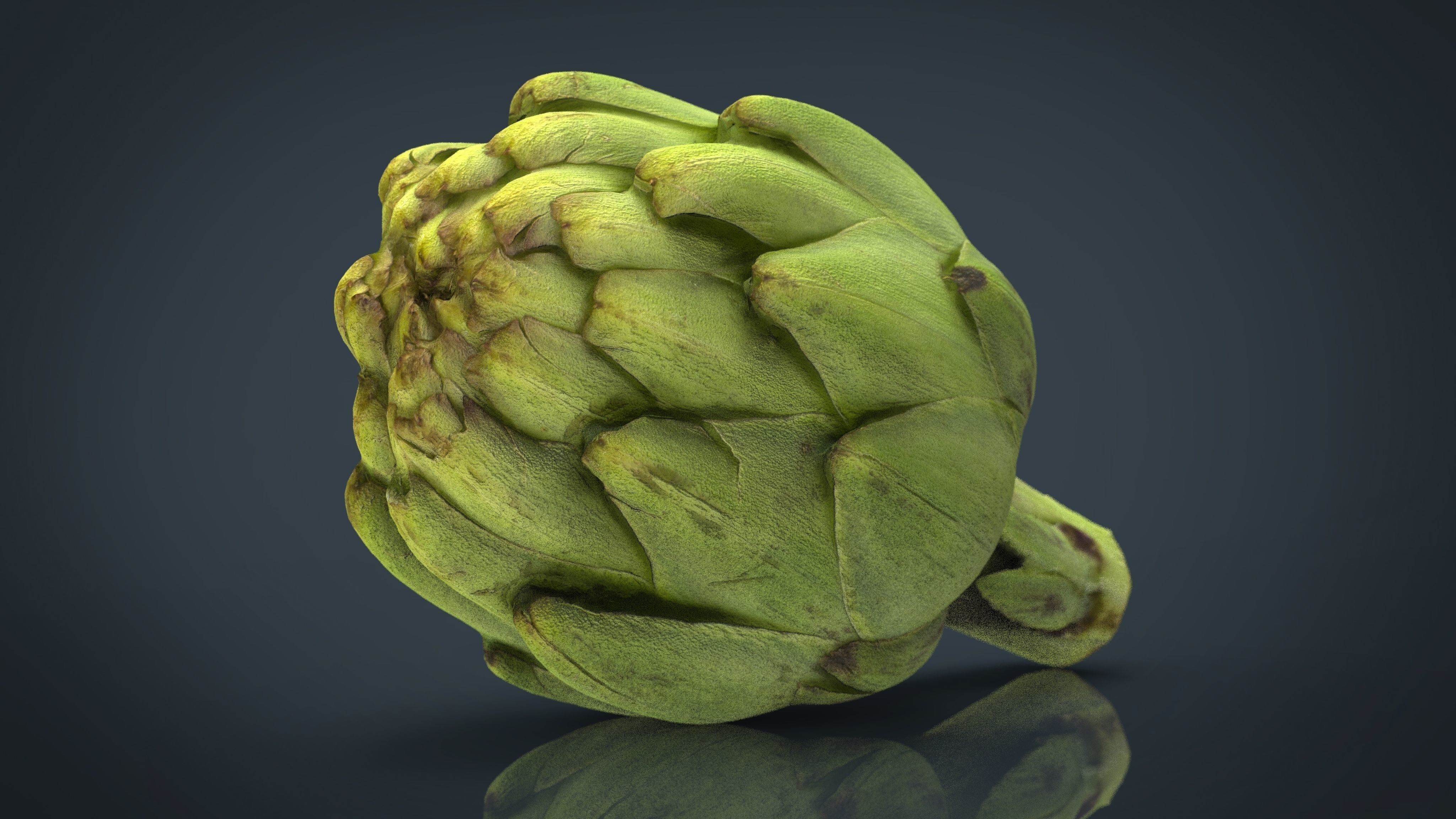 Artichoke Low-poly 3D model_2