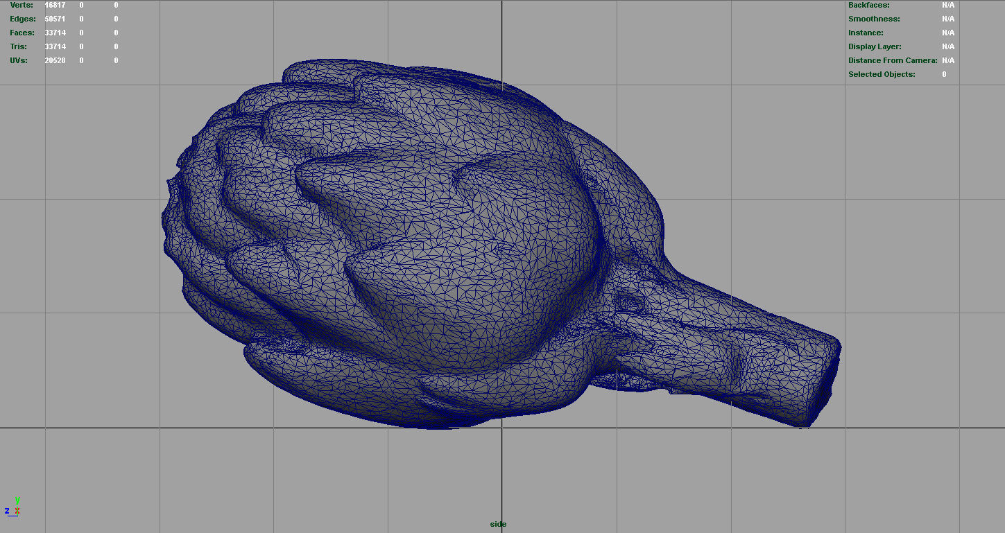 Artichoke Low-poly 3D model_10