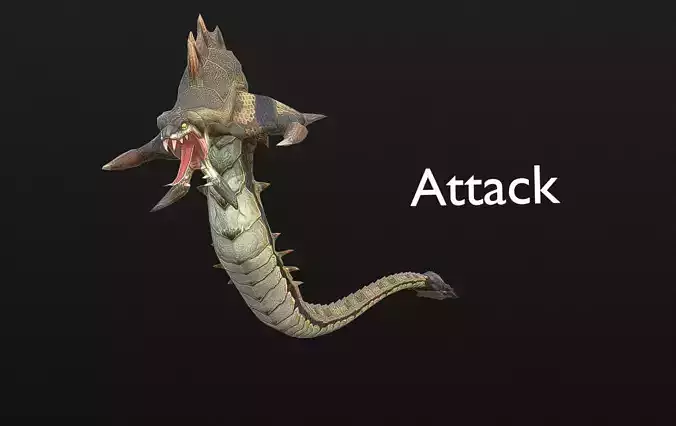 EVOLVE KING COBRA 4PACKED ACTIONS Animated 3D model