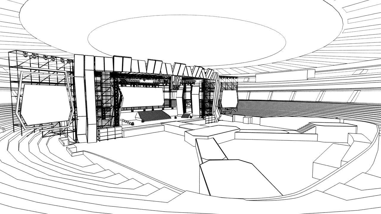 Concert stage design 3D model_4