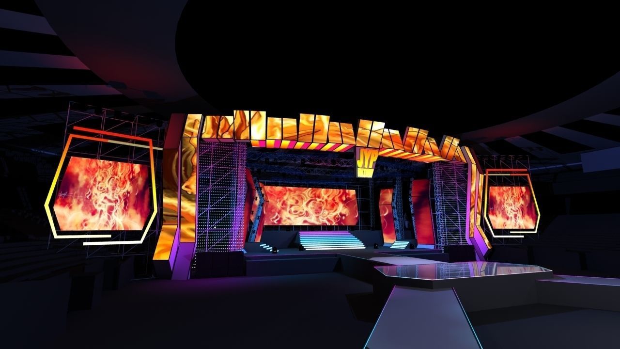 Concert stage design 3D model_1