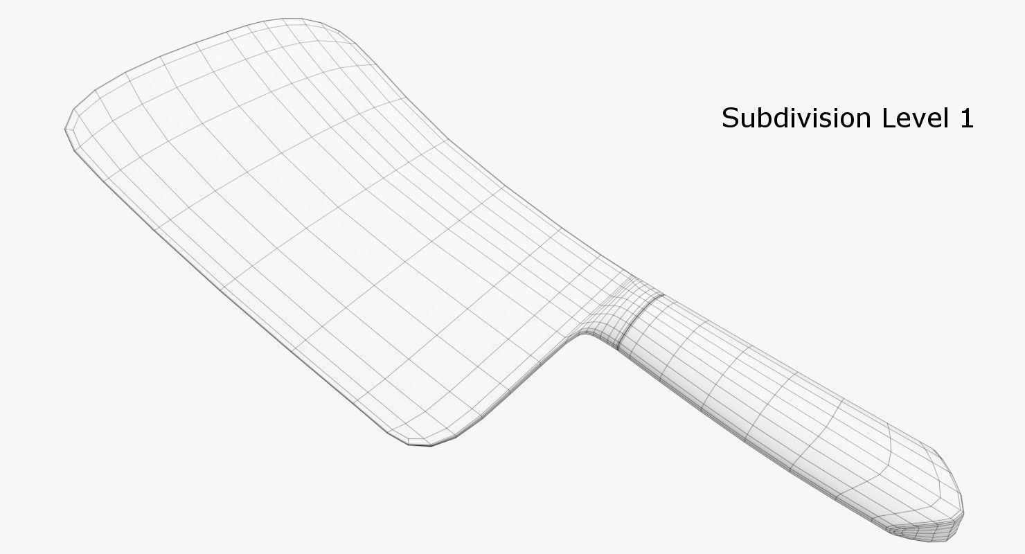 Cleaver Collection kitchen knife 3D model_5