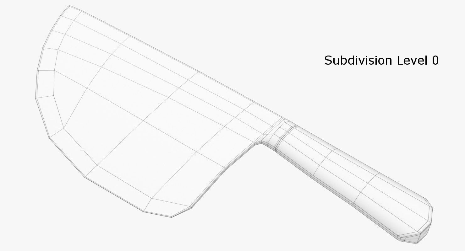 Cleaver Collection kitchen knife 3D model_22