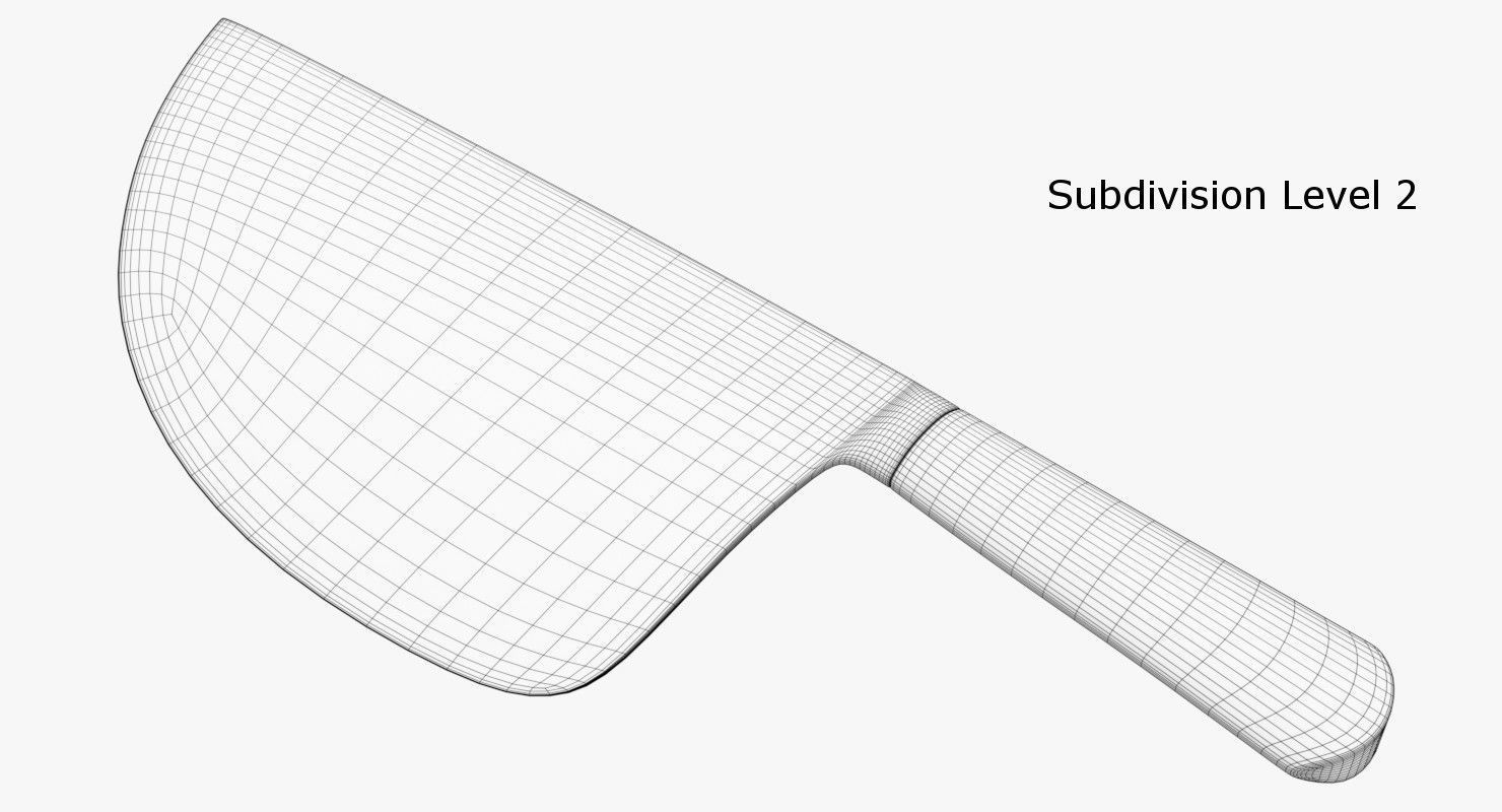 Cleaver Collection kitchen knife 3D model_24