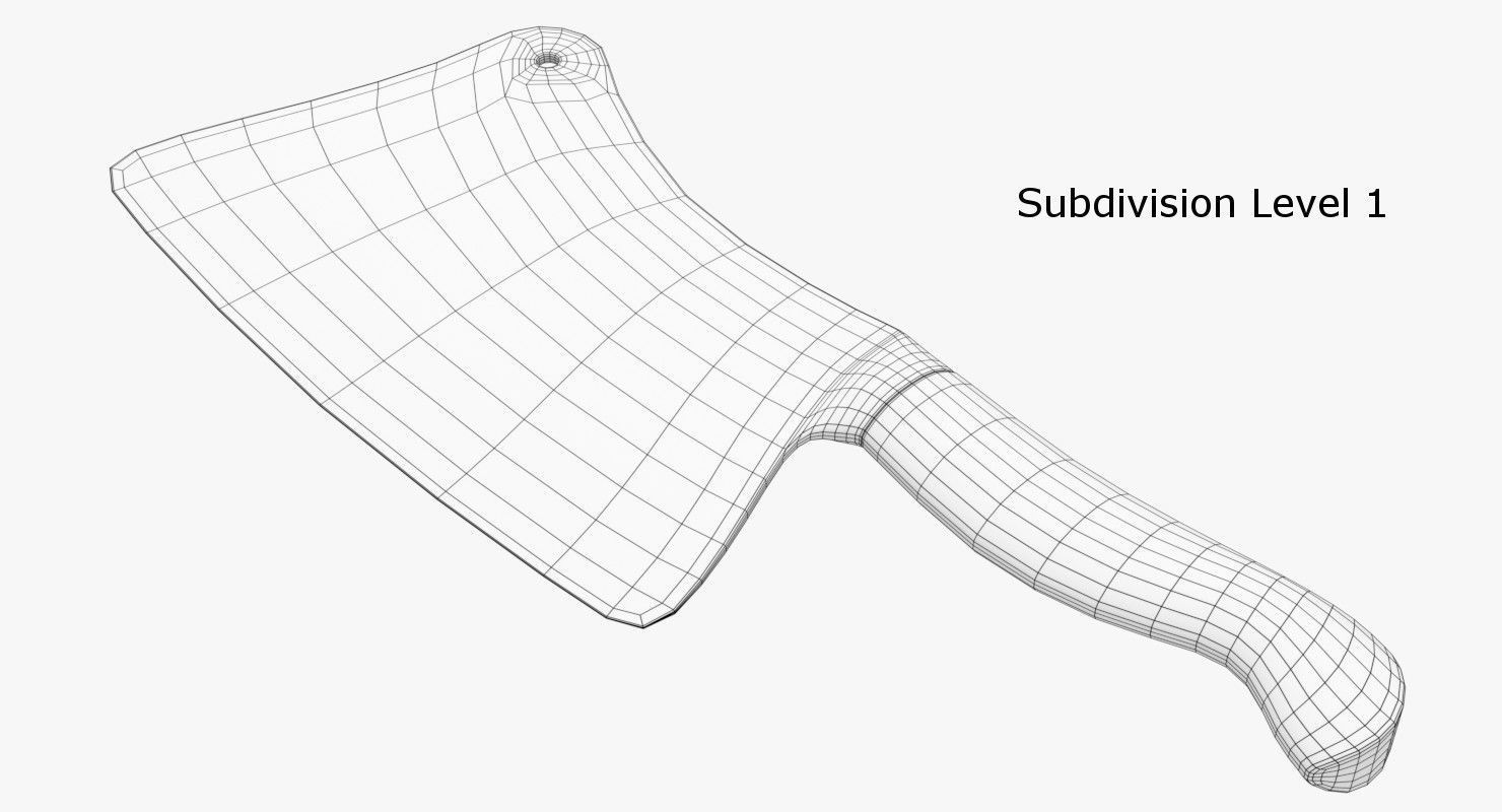Cleaver Collection kitchen knife 3D model_17