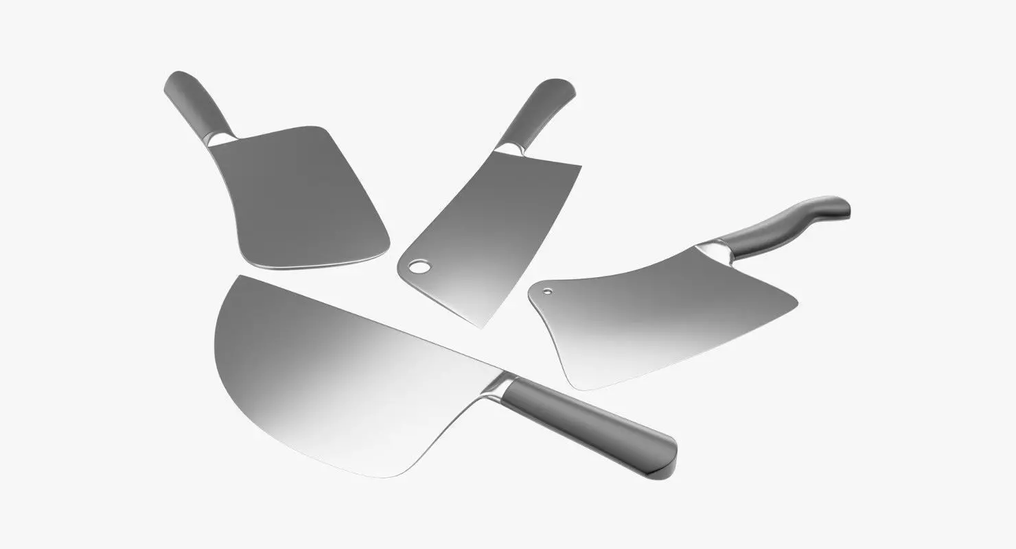 Cleaver Collection kitchen knife 3D model_0