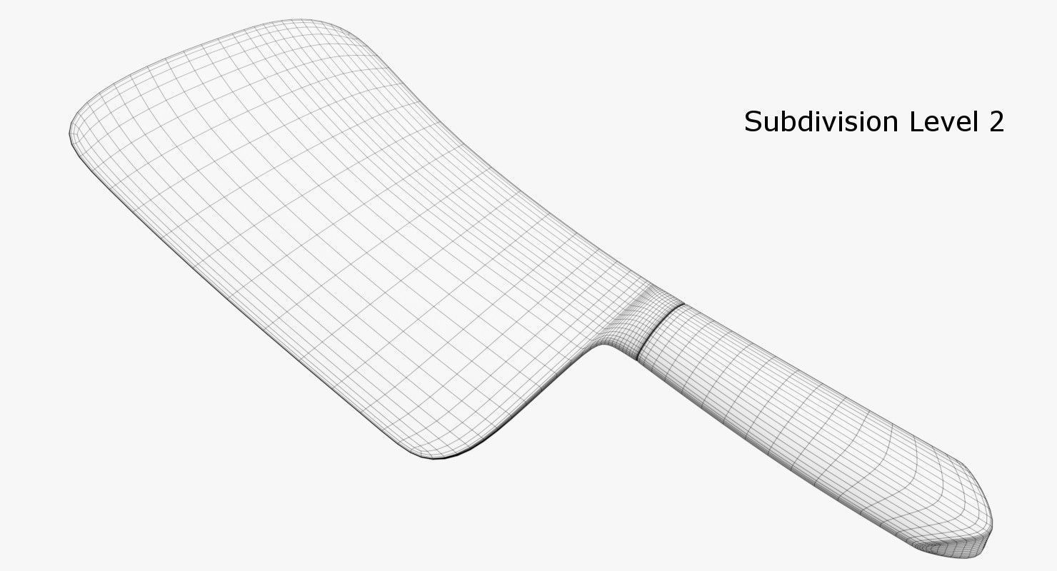 Cleaver Collection kitchen knife 3D model_6