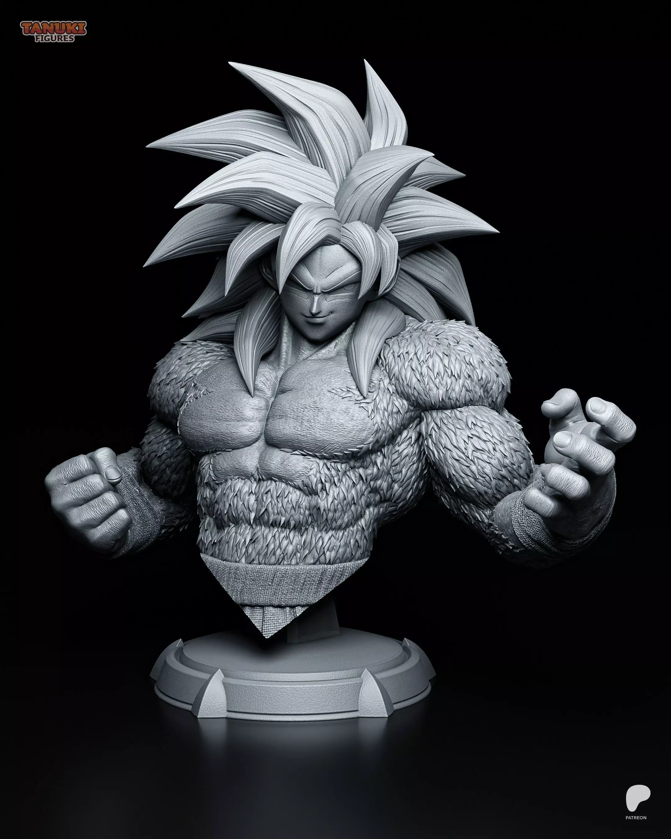 Goku SSJ4 - Dragon Ball - Bust 3D print model
