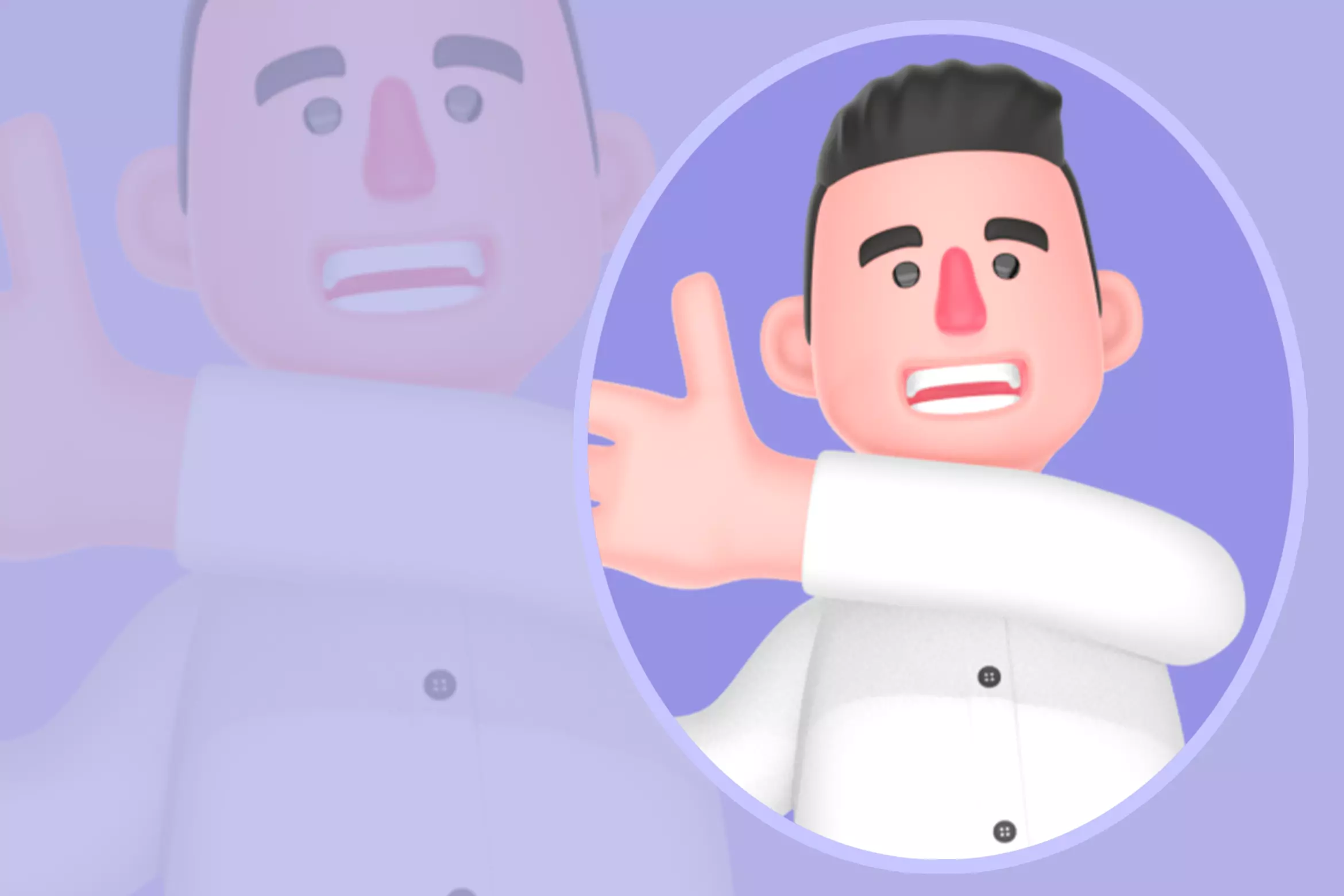 Stylized 3D Businessman Character - Deadline Time Warning 3D model