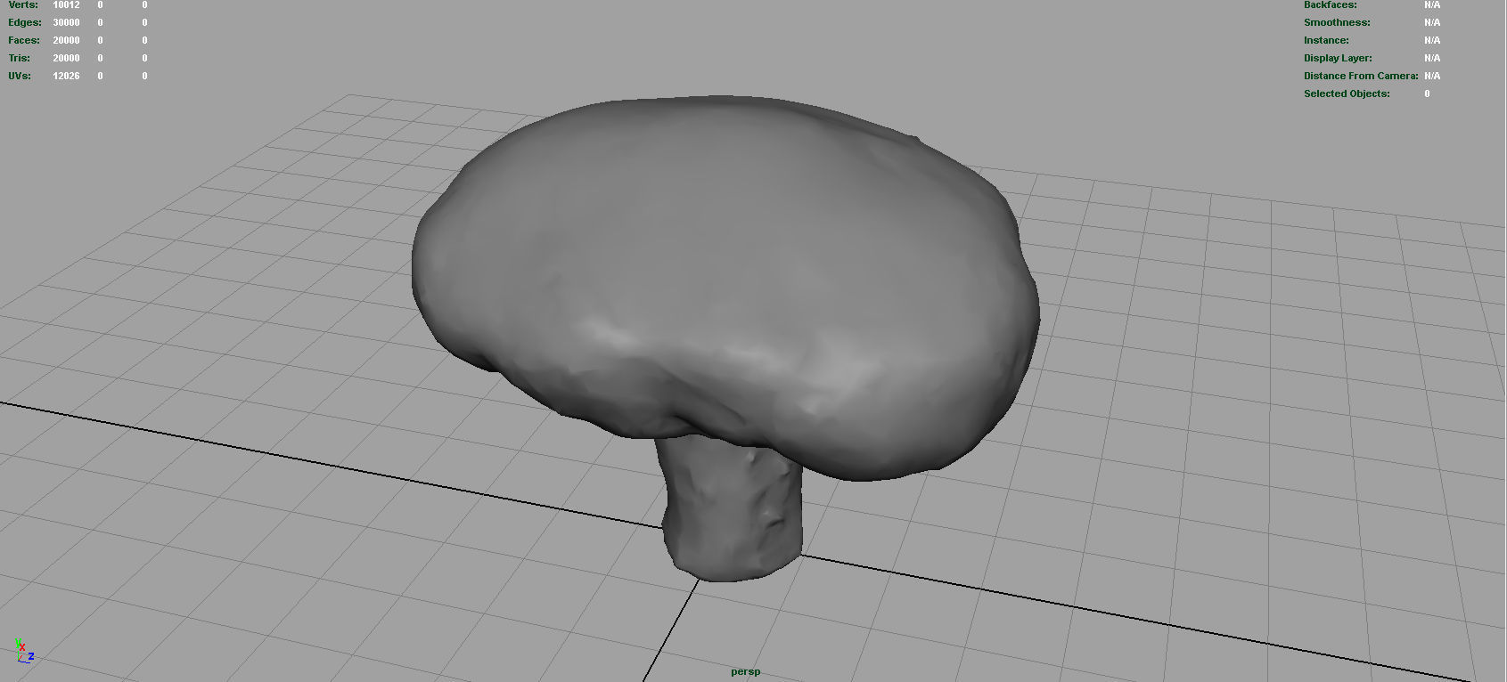 Mushroom 1 Low-poly 3D model_2