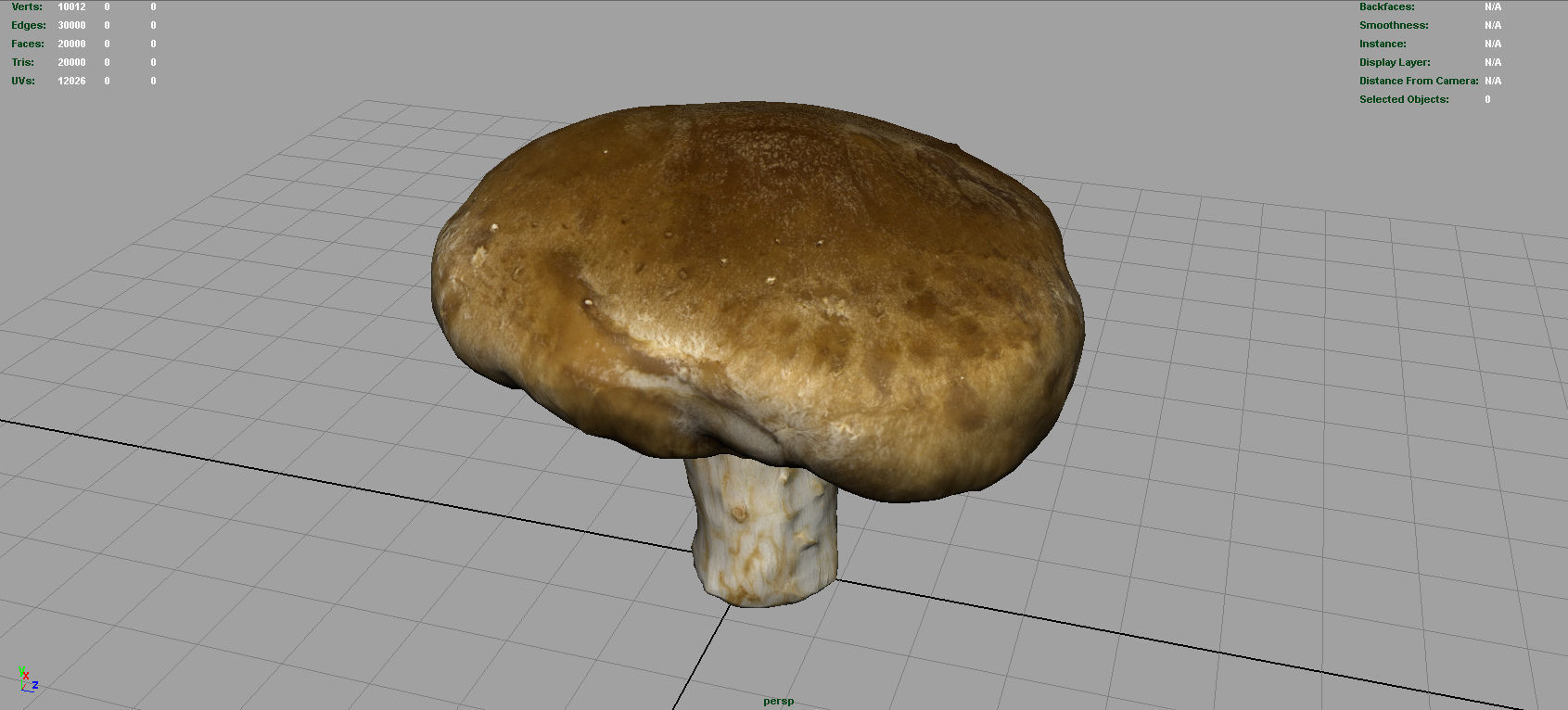 Mushroom 1 Low-poly 3D model_4