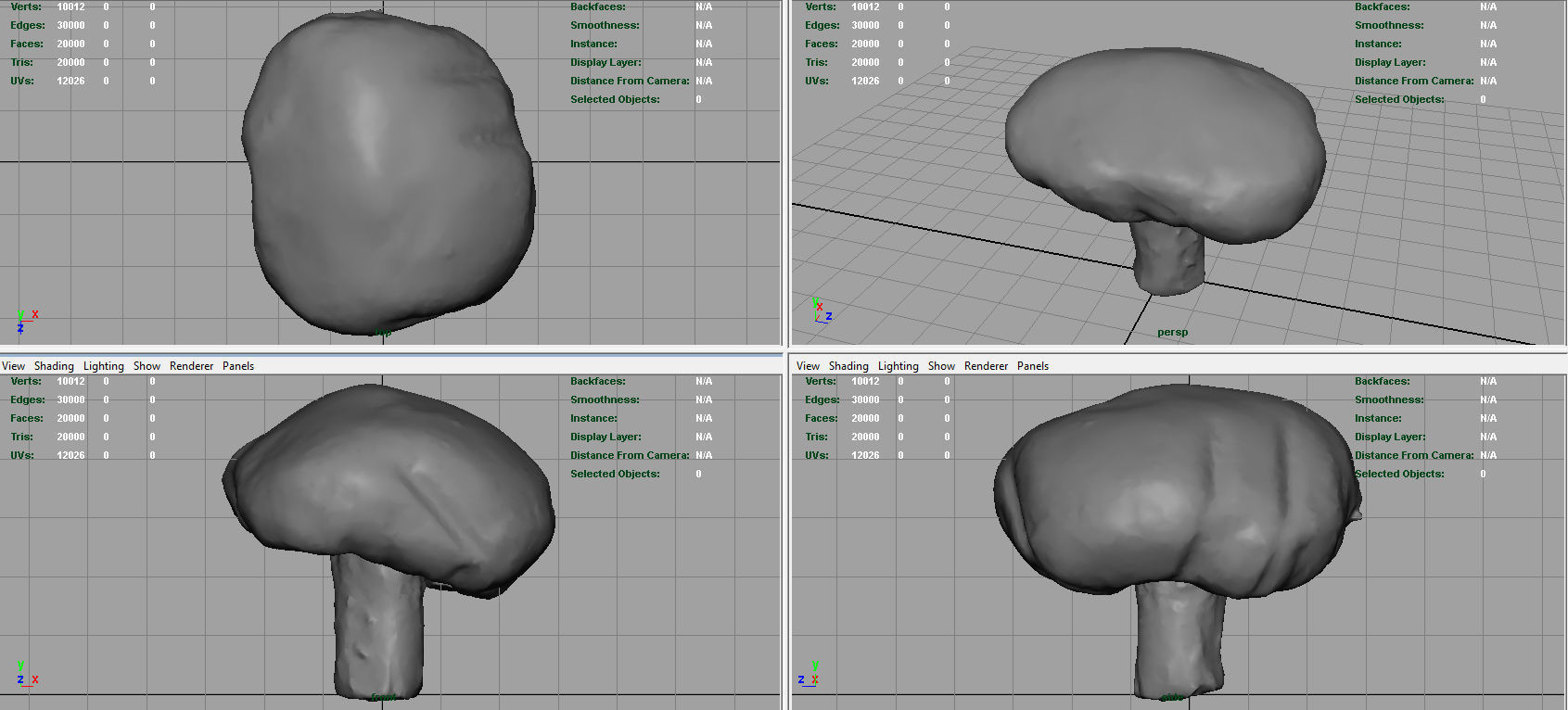 Mushroom 1 Low-poly 3D model_5