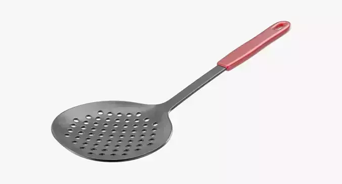 Spatula 5 metal with handle 3D model