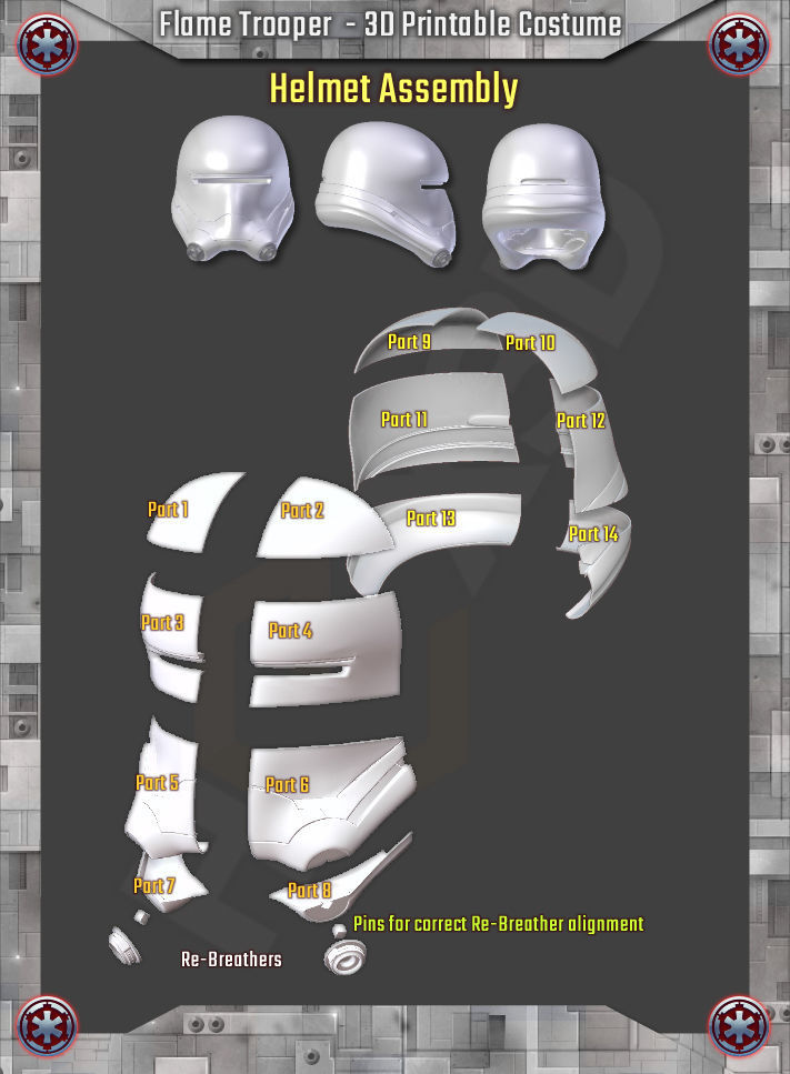 StarWars Flame Trooper 3D Printable Costume 3D print model_1