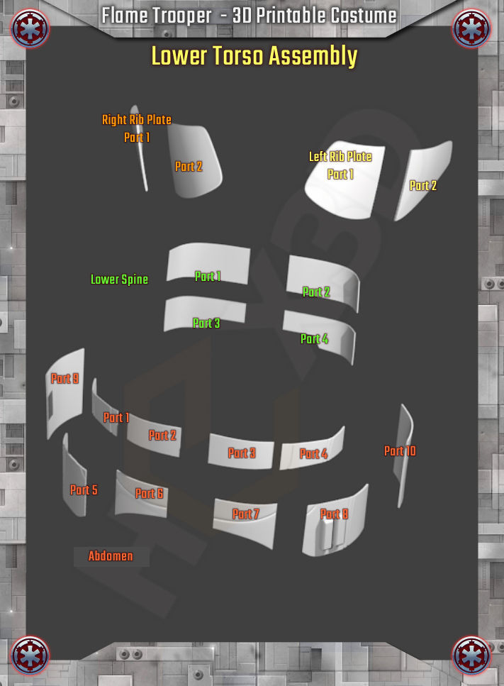 StarWars Flame Trooper 3D Printable Costume 3D print model_9