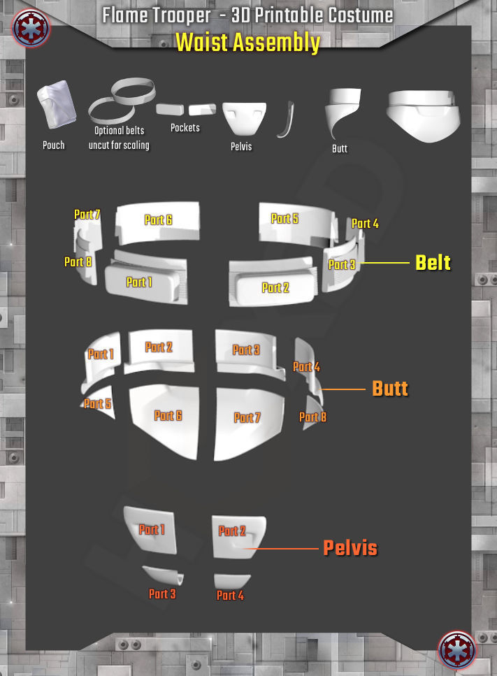 StarWars Flame Trooper 3D Printable Costume 3D print model_4