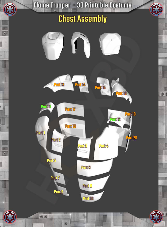 StarWars Flame Trooper 3D Printable Costume 3D print model_2