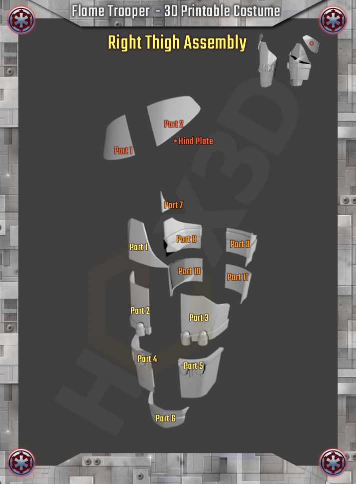 StarWars Flame Trooper 3D Printable Costume 3D print model_6