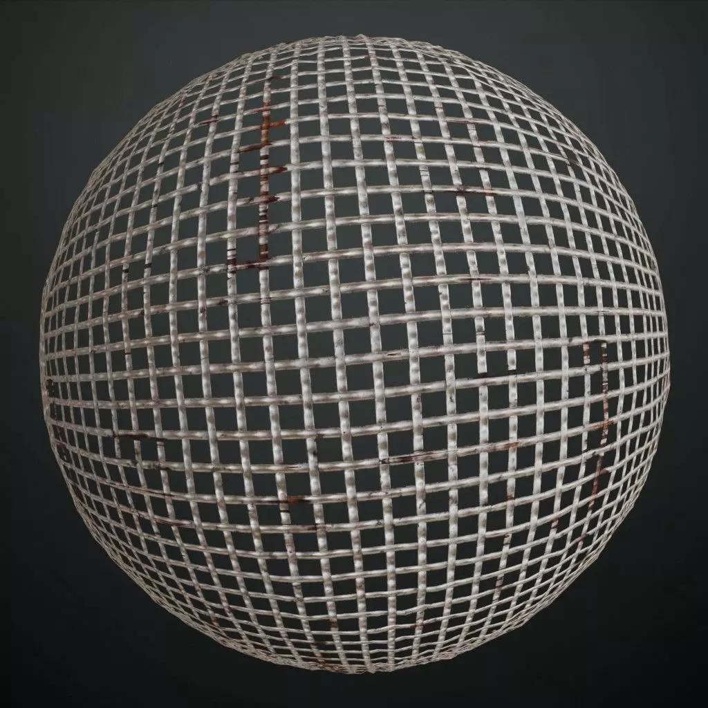 Large Square Metal Perforated PBR Seamless Texture
