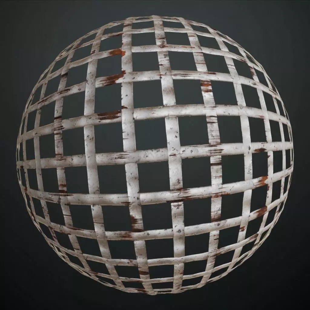 Large Squares Metal Perforated PBR Seamless Texture