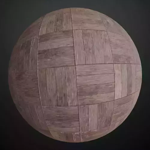 Vintage Basketweave Parquet Wood PBR Seamless Texture